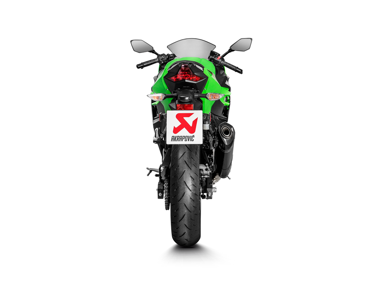 Akrapovic Slip-On Line Carbon Muffler System w/Carbon End Cap for Kawasaki Ninja 400 18-Up/Z400 19-Up/Ninja 500/Z500 2024 Akrapovic
