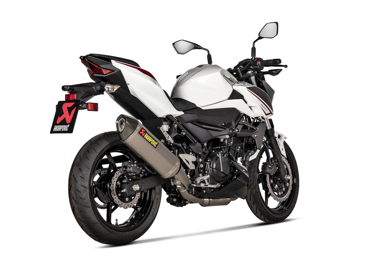 Akrapovic Slip-On Line Titanium Muffler System w/Carbon End Cap for Kawasaki Ninja 400 18-Up/Z400 19-Up Akrapovic