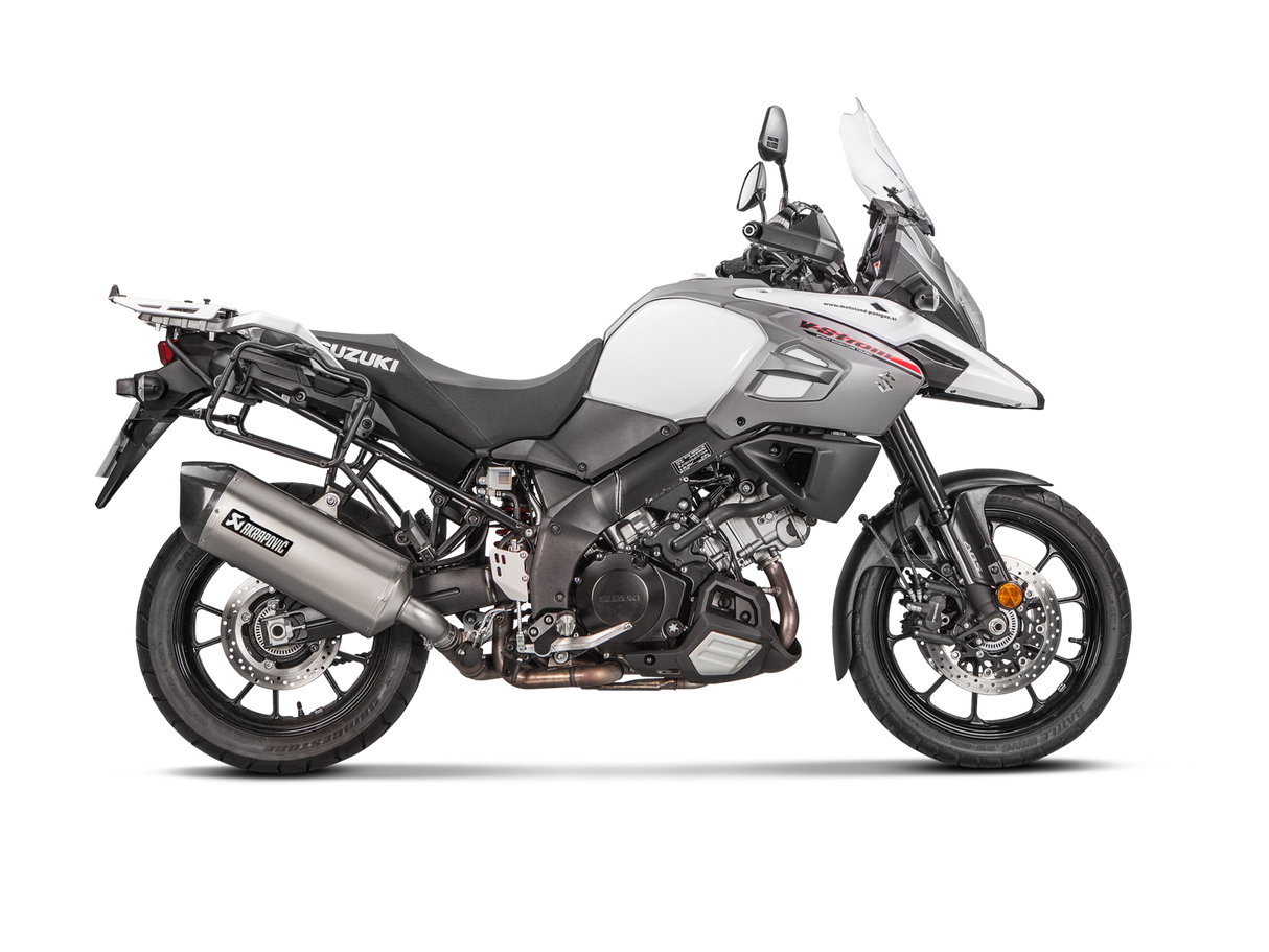 Akrapovic Slip-On Line Titanium Muffler System w/Carbon End Cap for Suzuki V-Strom 1000 14-19 Akrapovic