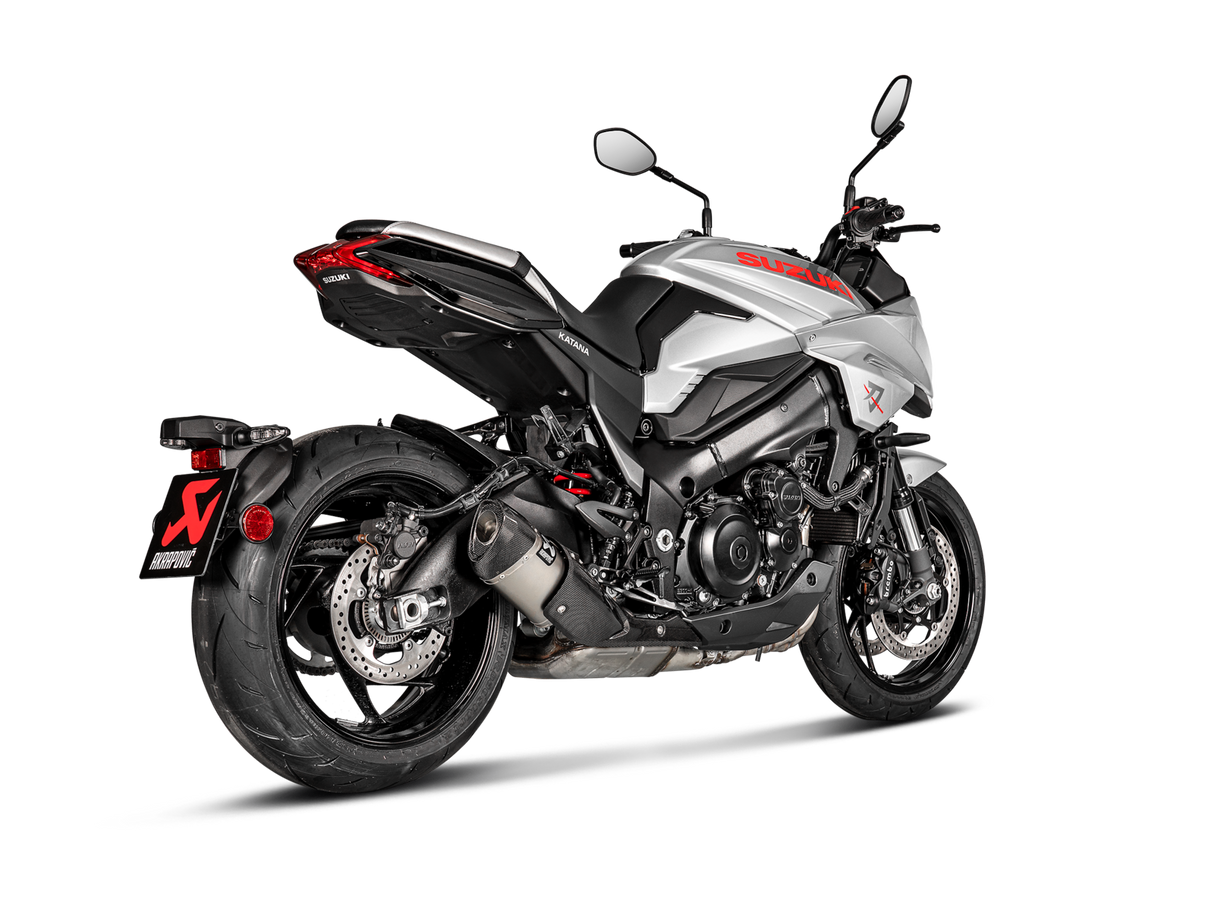 Akrapovic Slip-On Line Titanium Muffler System w/Carbon End Cap & Heat Shield for Suzuki Katana 19-20/GSX-S 1000/1000GT/950 15-20 Akrapovic