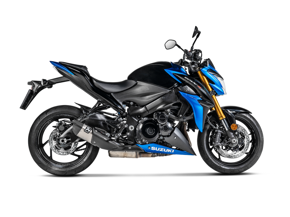 Akrapovic Slip-On Line Titanium Muffler System w/Carbon End Cap & Heat Shield for Suzuki Katana 19-20/GSX-S 1000/1000GT/950 15-20 Akrapovic