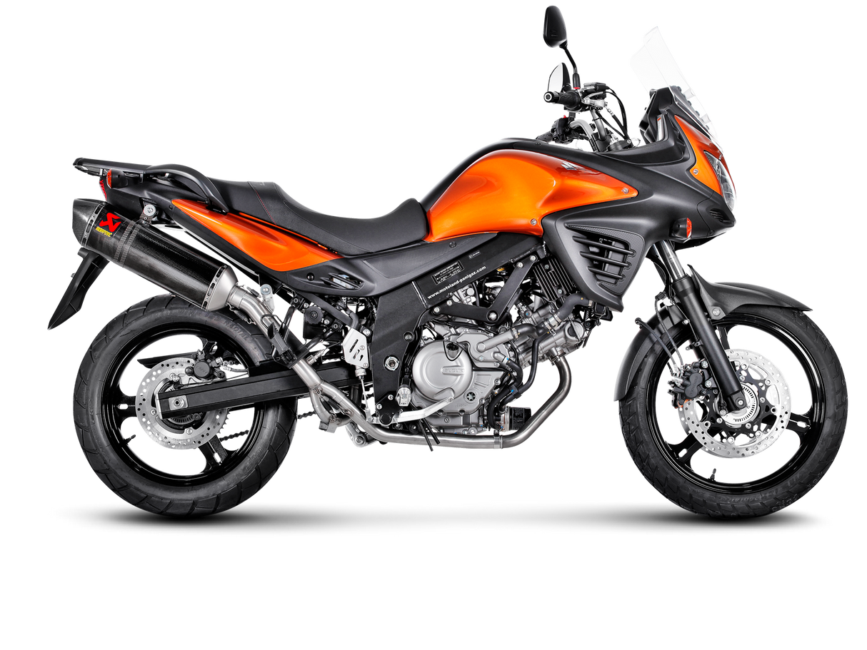 Akrapovic Slip-On Line Carbon Muffler System w/Carbon End Cap for Suzuki V-Strom 650 04-16 Akrapovic