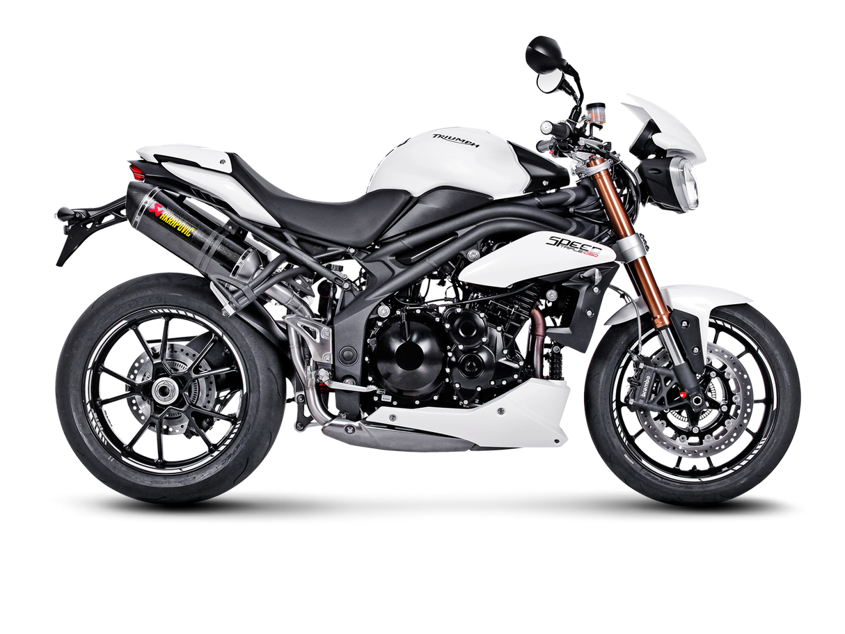 Akrapovic Slip-On Line Carbon Muffler System w/Carbon End Cap for Triumph Speed Triple 1050 11-15 Akrapovic