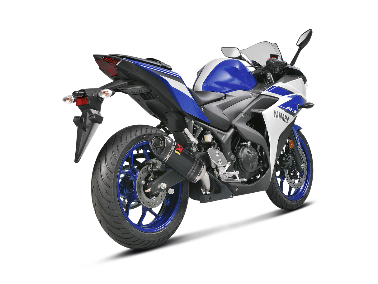 Akrapovic Slip-On Line Carbon Muffler System w/Carbon End Cap for Yamaha YZF-R25 14-16/YZF-R3 14-16 Akrapovic
