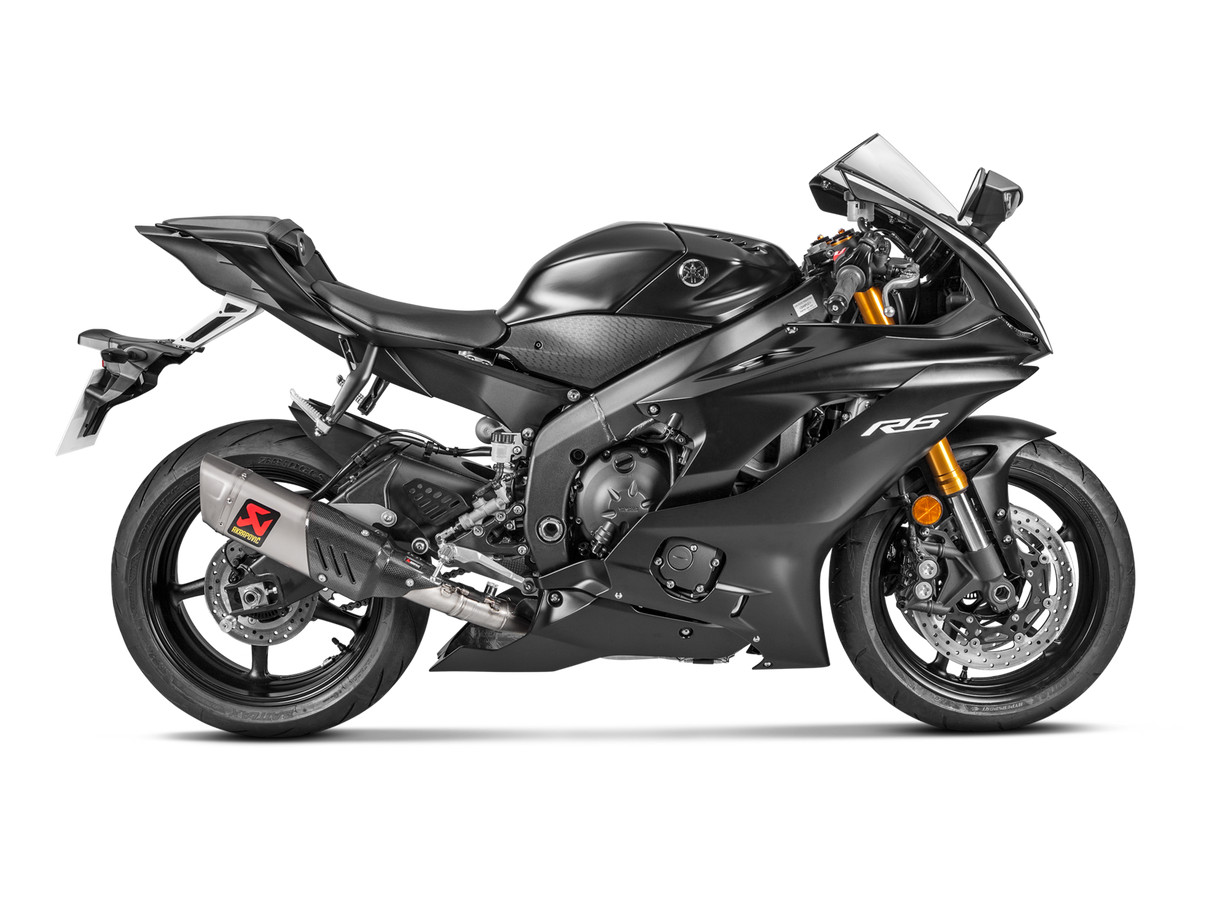 Akrapovic Evolution Line Titanium Exhaust System w/Titanium End Cap for Yamaha YZF-R6 08-Up Akrapovic