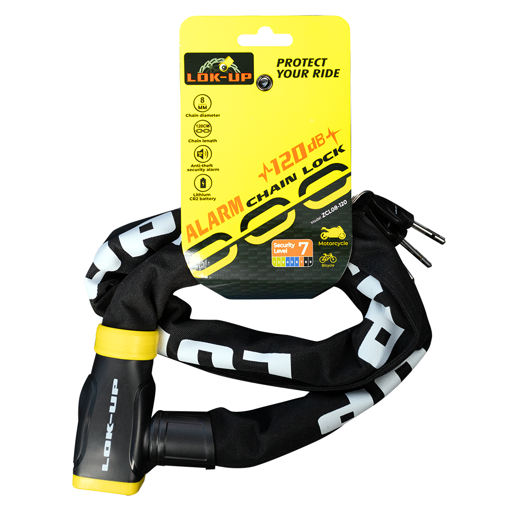 LOK UP - LOK UP CHAIN & BUILT-IN ALARM LOCK 120dB - Shark Leathers