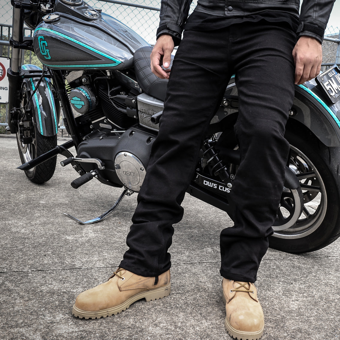 Shark Leathers - Shark Mens Straight Leg Protective Jeans - Shark Leathers