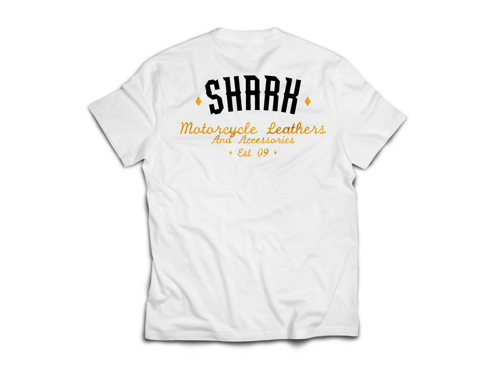Shark Leathers - Shark Gamble Tee White/Yellow - Shark Leathers