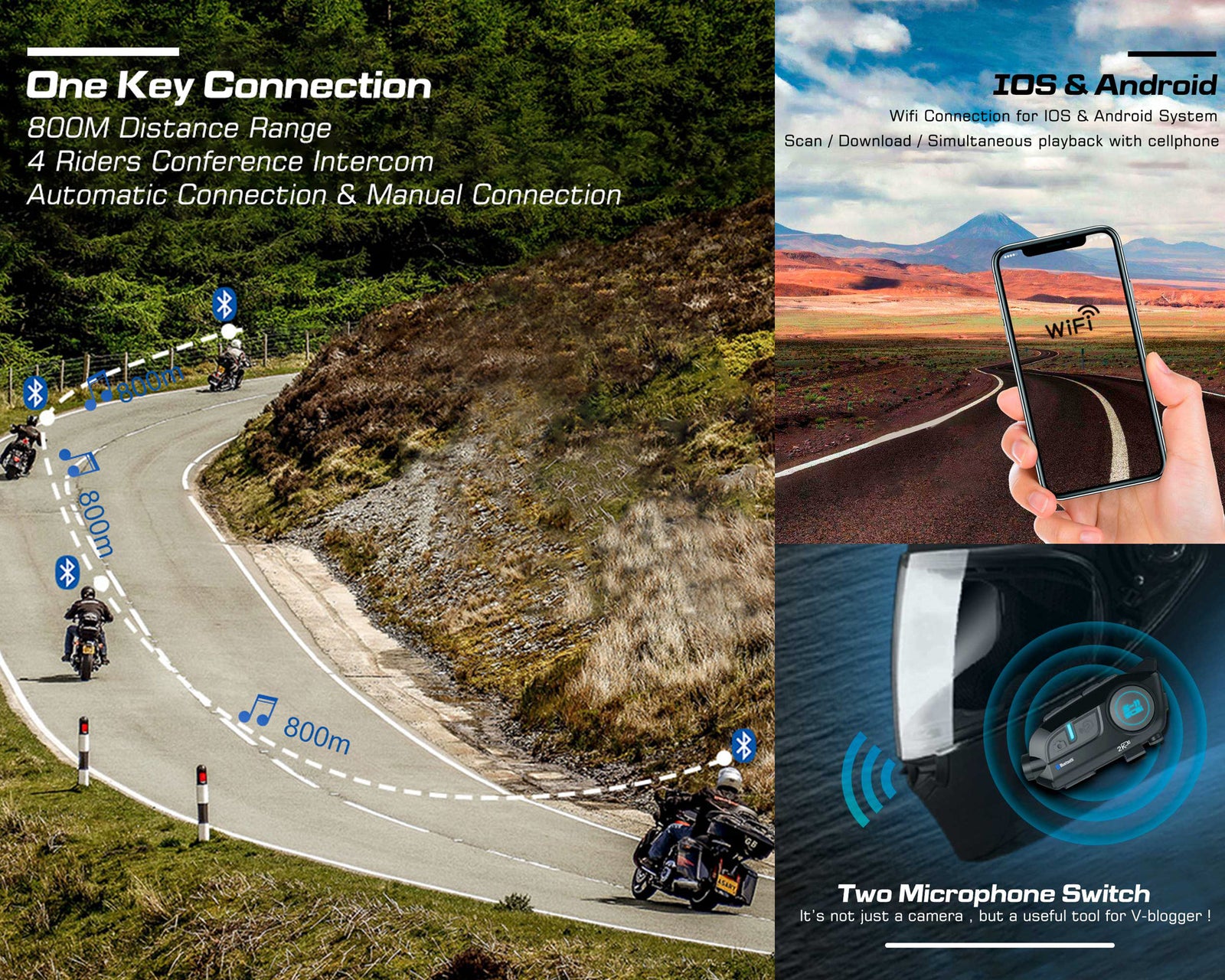 SCS - SCS S11 Bluetooth Intercom/Camera - Shark Leathers