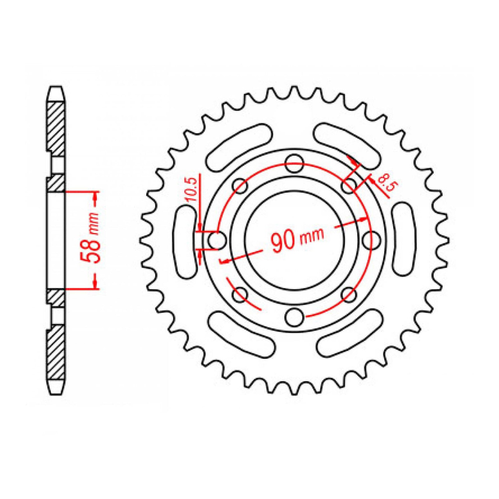 MTX 279 (3) Steel Rear Sprocket #520 (11-KB4)
