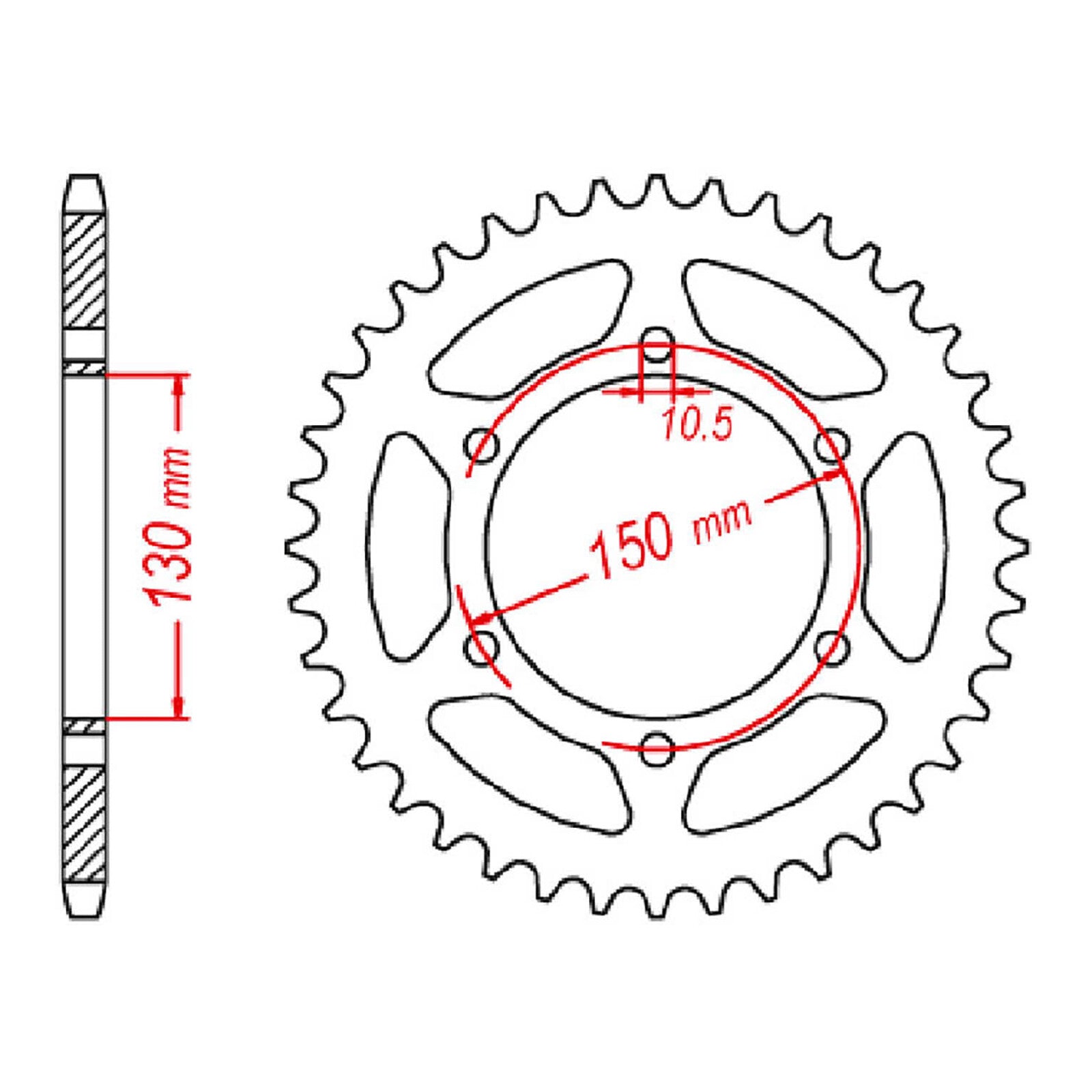 MTX 305 Steel Rear Sprocket #520 (11-305)