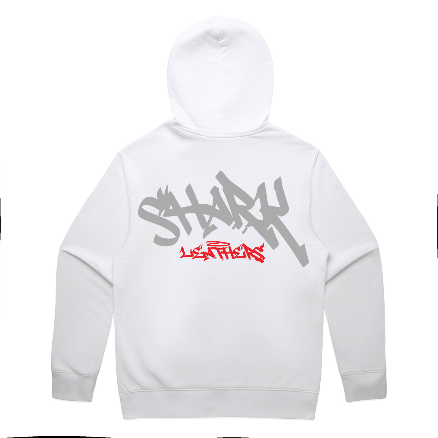 Shark Graff Relaxed Hoodie White
