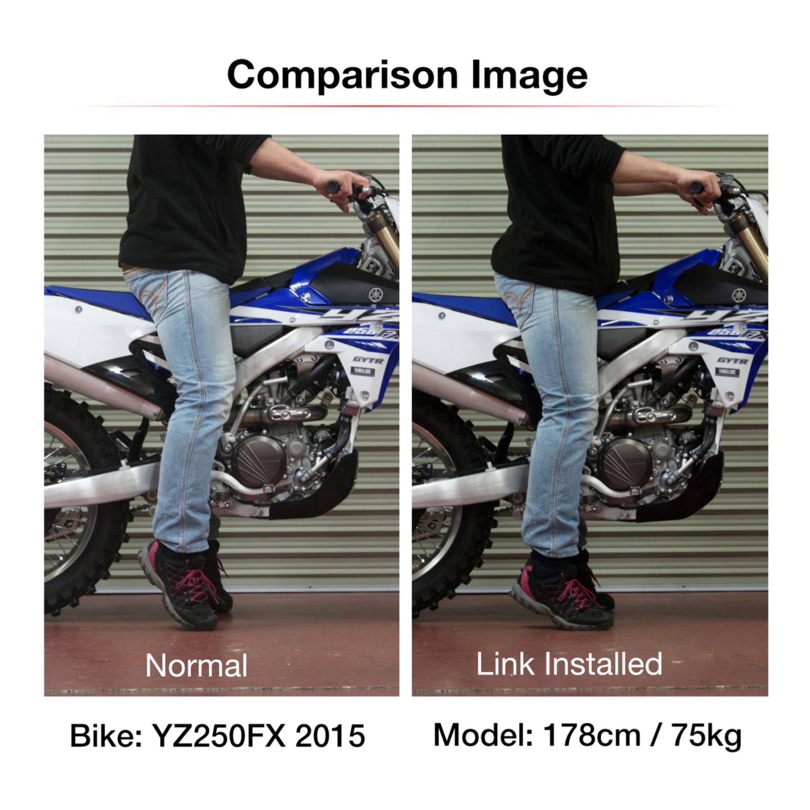 Zeta RSL Low Down Link -30mm - Kawasaki KLX230 - Black