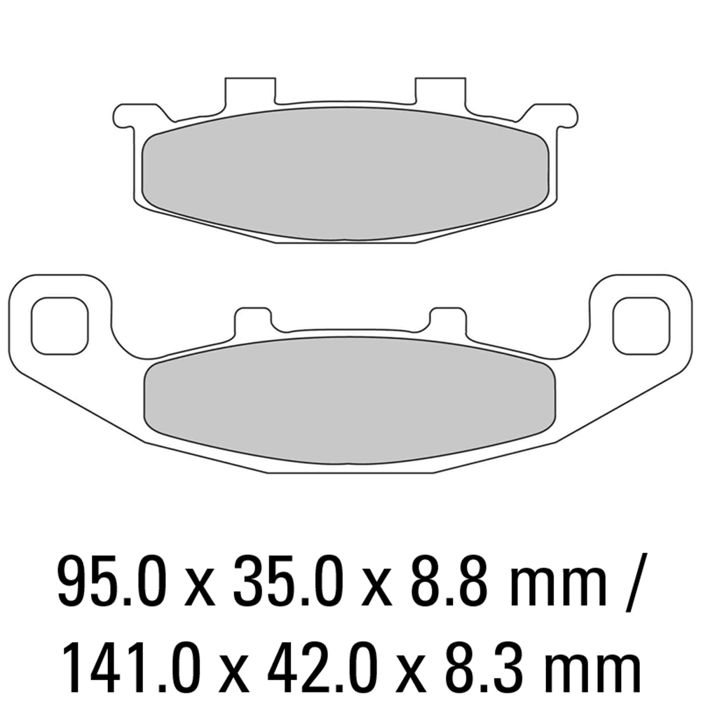 FERODO BRAKE PADS - FDB481ST (PK = 2 Pads) [BQ25]