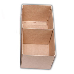 PARTS BOX H/DUTY CARDBOARD  XL 12x6x6 2 COMPARTMENTS