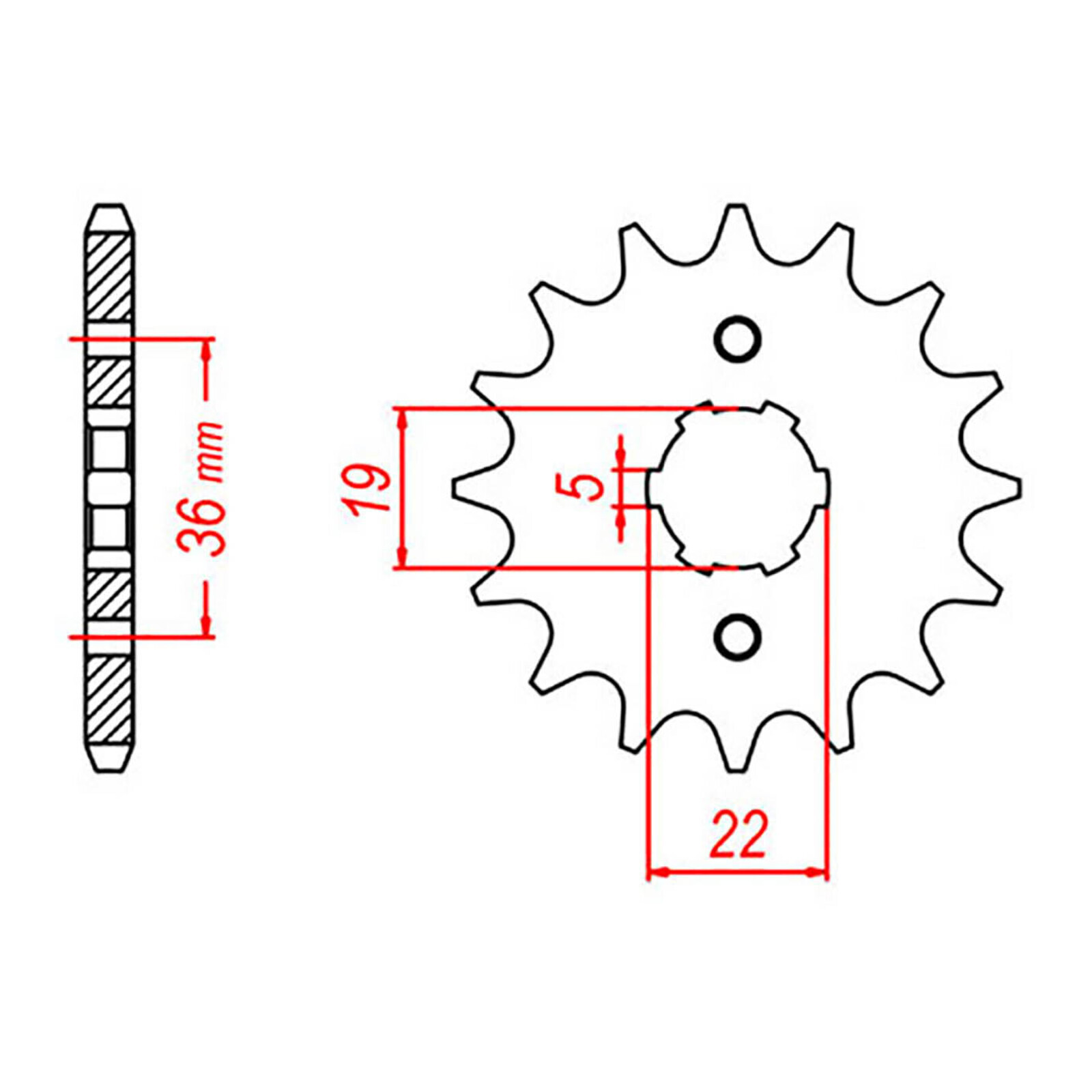 MTX 1352 Steel Front Sprocket #520 (13T)