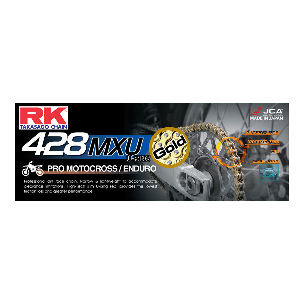 RK CHAIN GB428MXU-126L GOLD