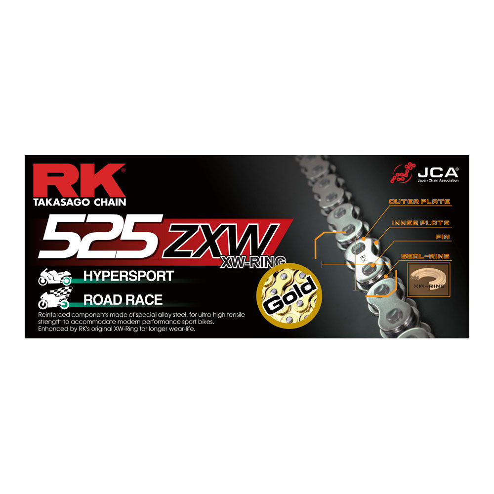 RK CHAIN GB525ZXW-130L GOLD