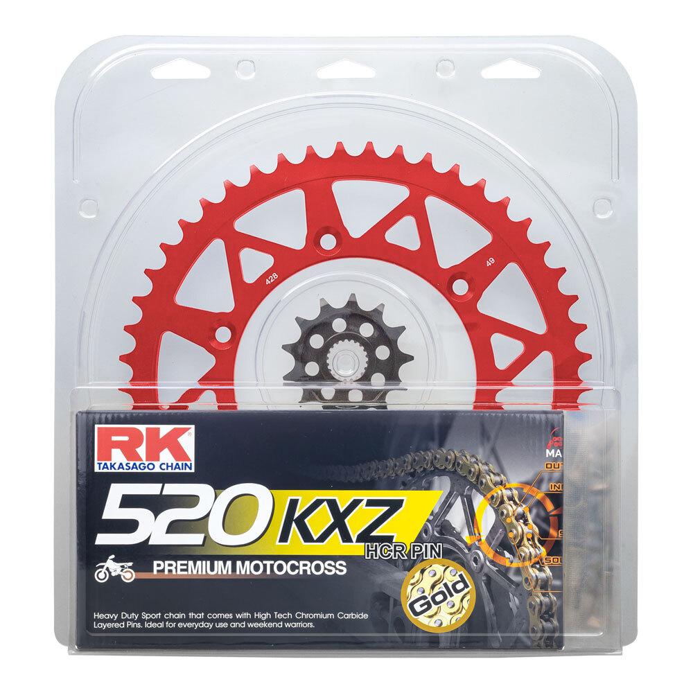 LITE PACK - RK CHAIN & SPR KIT RED - 13/50 CRF250R 04-17