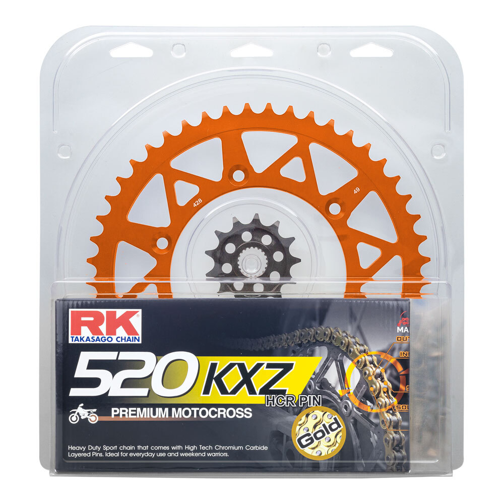 LITE PACK - RK CHAIN & SPR KIT ORANGE 13/48 KTM 06-23