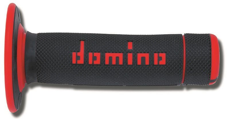 DOMINO GRIPS MX A020 HALF WAFFLE RED BLACK