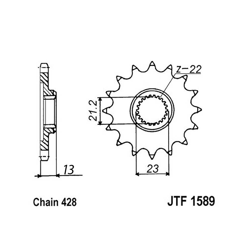 Z - FRONT SPROCKET - STEEL  16T 428P