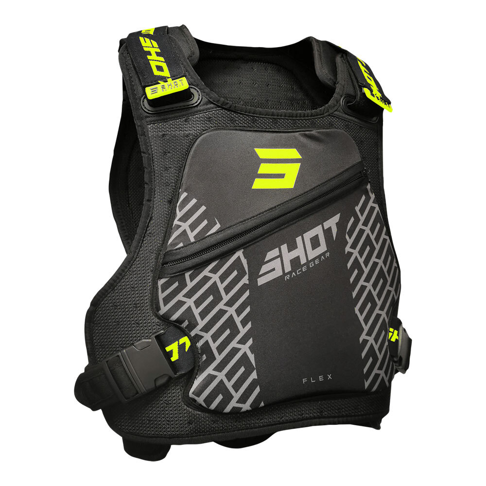 SHOT KIDS FLEX CHEST PROTECTOR BLACK/YELLOW S/M