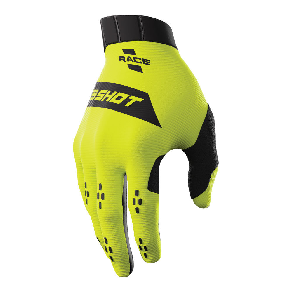 SHOT RACE GLOVES NEON YELLOW/BLACK 08/S