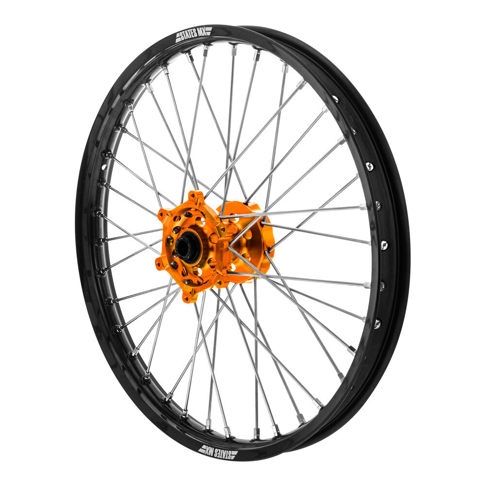 STATES MX WHEEL FRONT 21X1.6 - BLK/ORG - KTM SX/SXF/EXC 03-22