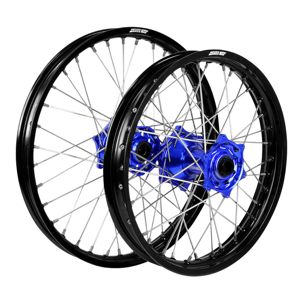 STATES MX WHEEL SET 21/19 - BLK/BLU/SIL - YAMAHA YZ/YZF 99-22