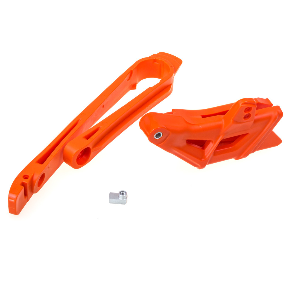 Z - POLISPORT CHAIN GUIDE & SLIDER KIT KTM - ORANGE [B12]