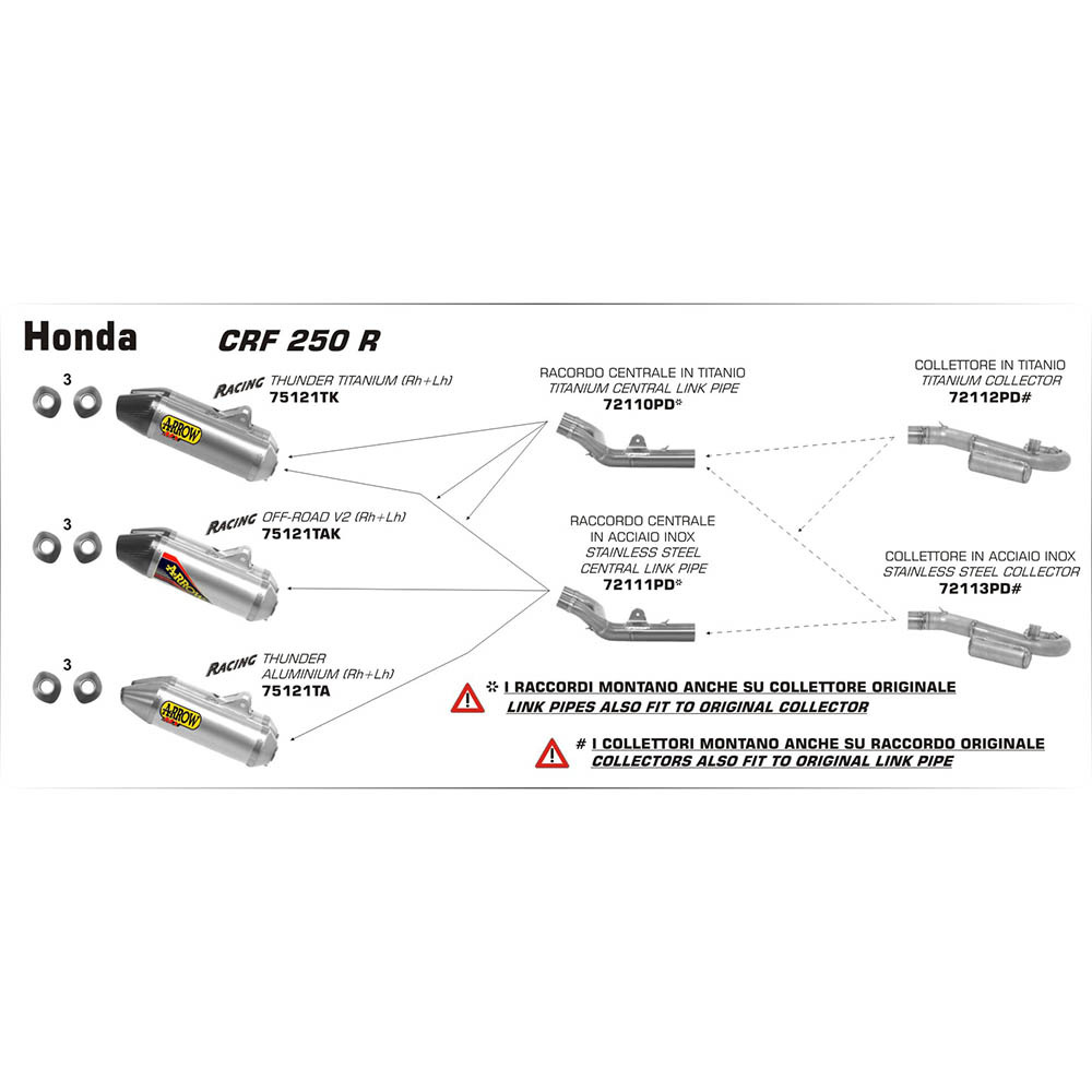 SPC ARROW 72112PD [RAS]: COLLECTOR TI - HO CRF250R 14>17                 [X