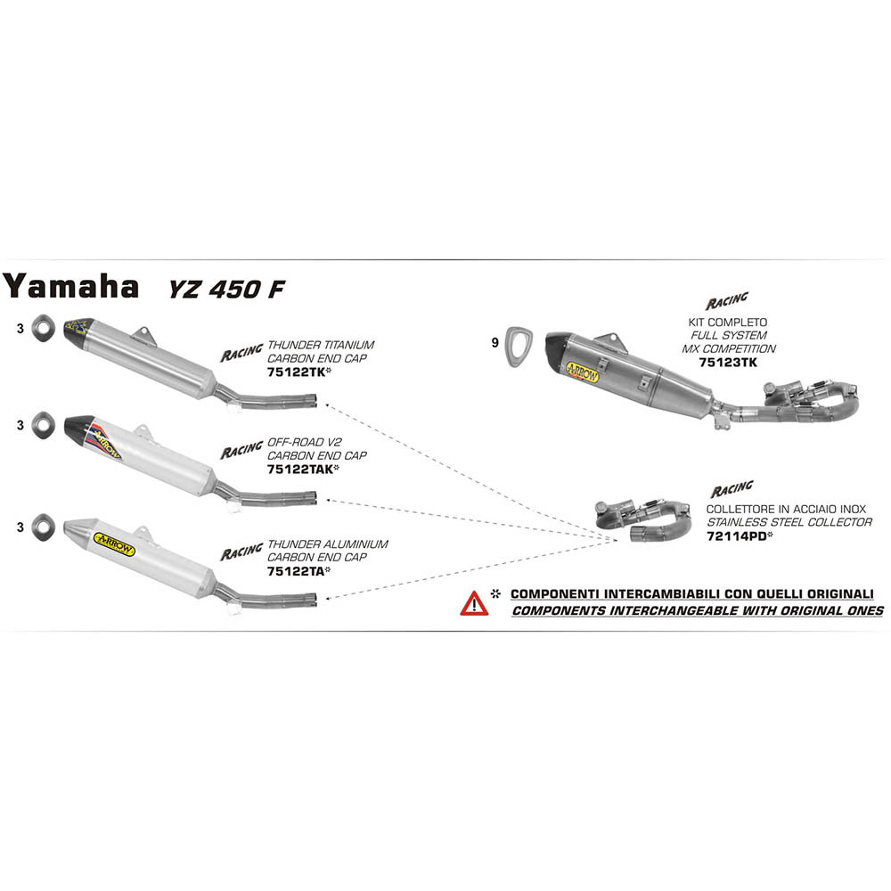 SPC ARROW 72114PD [AOE]: COLLECTOR SST - YAM YZ450F 14>17                [X