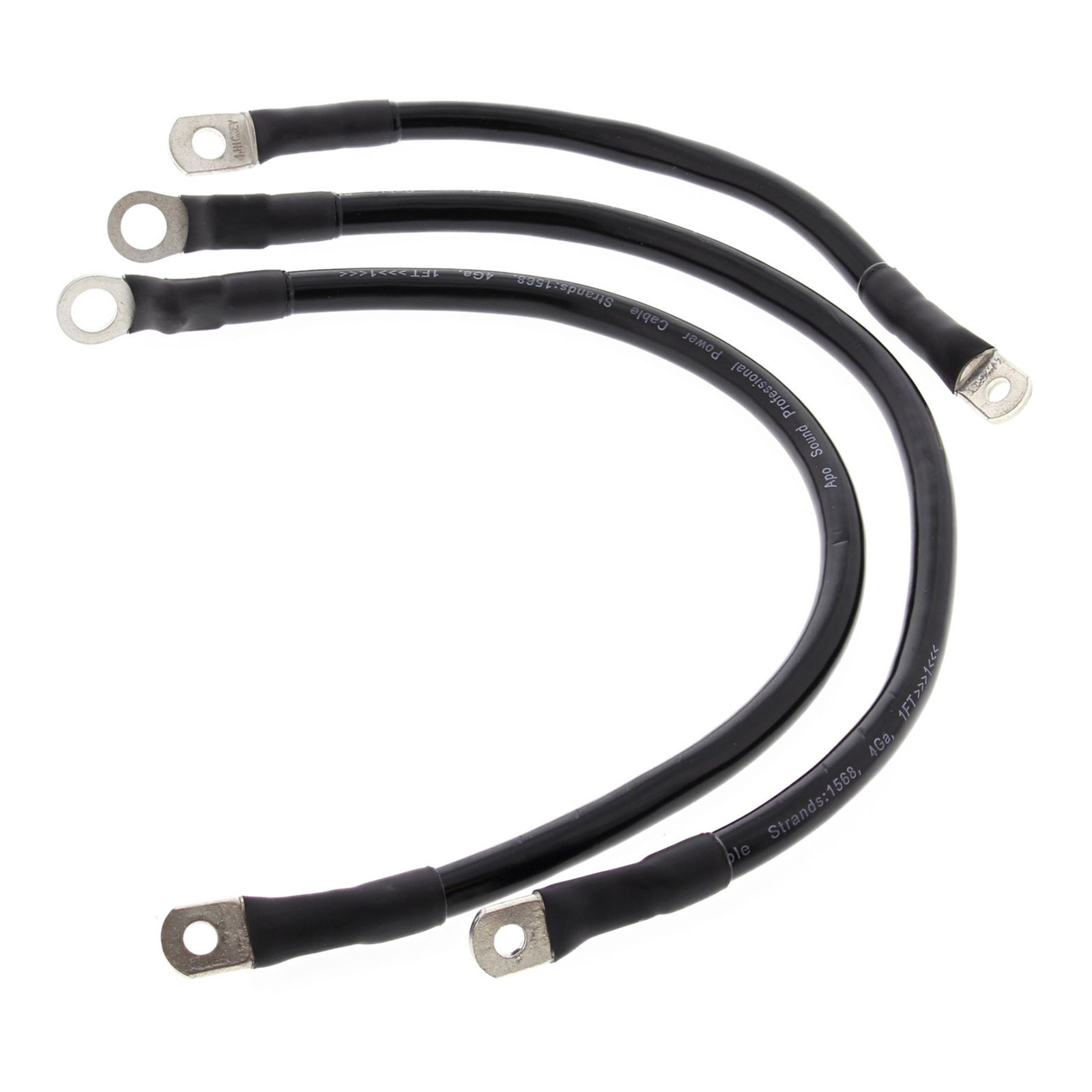 BATTERY CABLE KIT - BLACK. FITS FL 1965-1979.