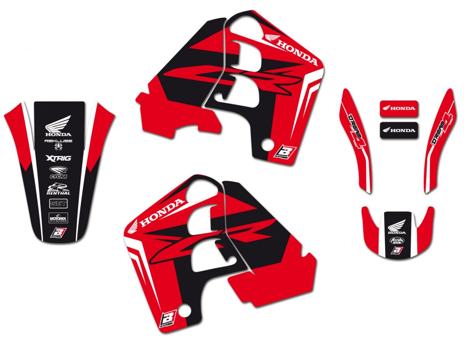 BLACKBIRD GRAPHICS KIT DREAM 4 HONDA CR 500 91-01