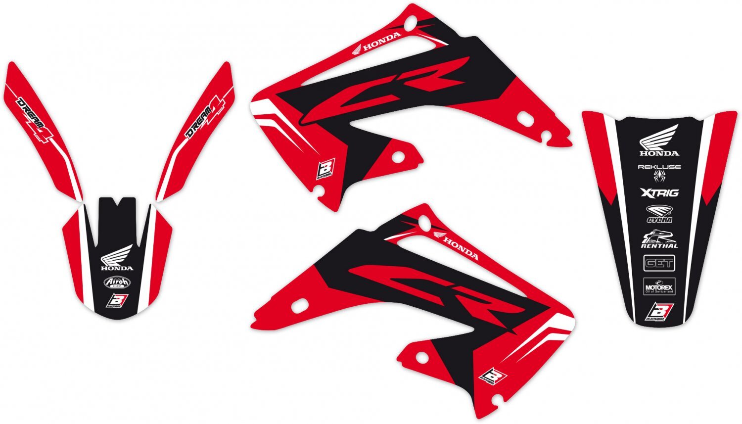 BLACKBIRD GRAPHICS KIT DREAM 4 HONDA CR 125 250 02-07