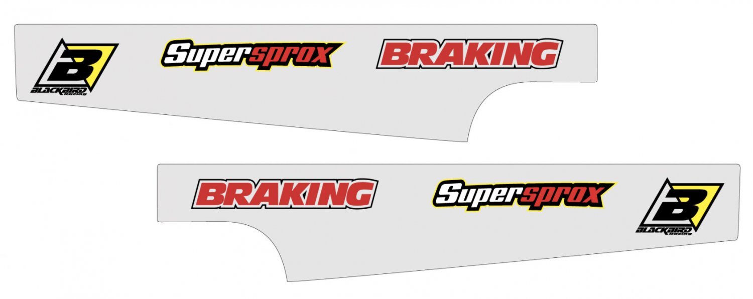 BLACKBIRD DECALS SWINGARM D4 YAMAHA YZF 96-09 YZ 96-23