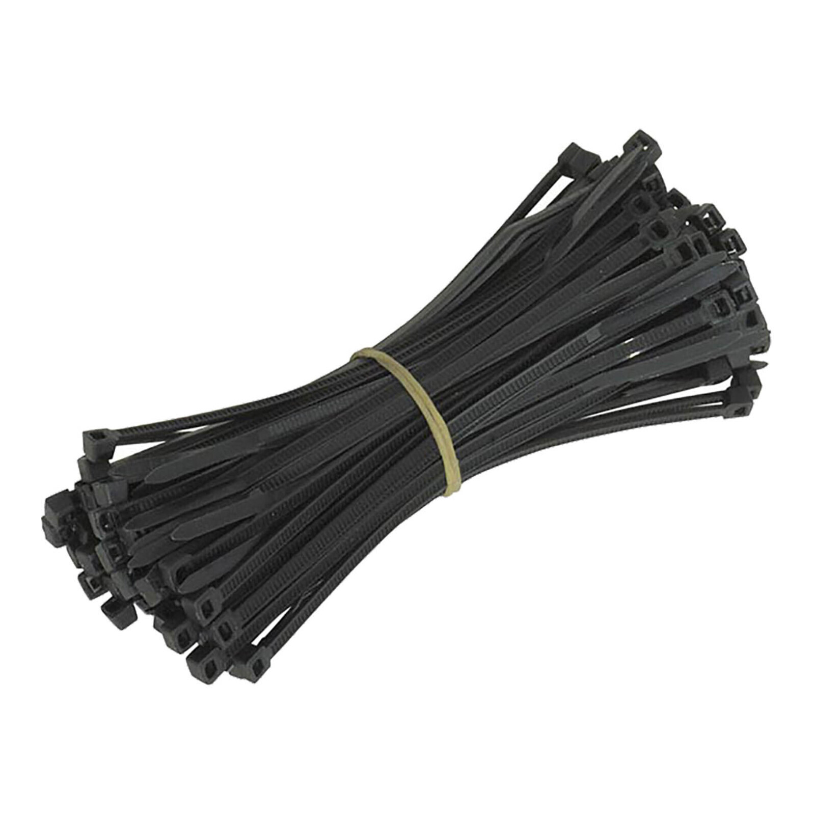 WHITES CABLE TIES 380 X 7.6 mm (100/BAG) BLK