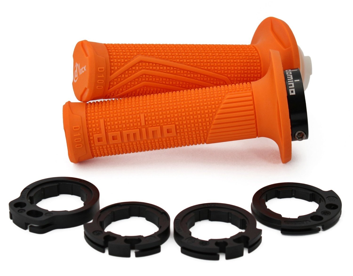 DOMINO GRIPS MX D100 D-LOCK ON 4T ORANGE