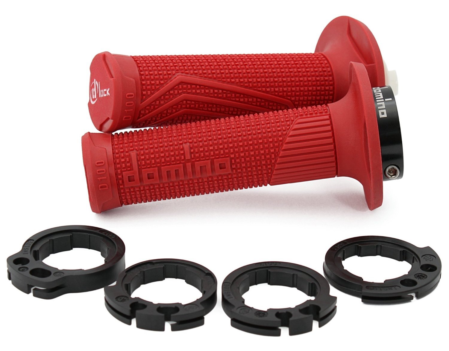 DOMINO GRIPS MX D100 D-LOCK ON 4T RED