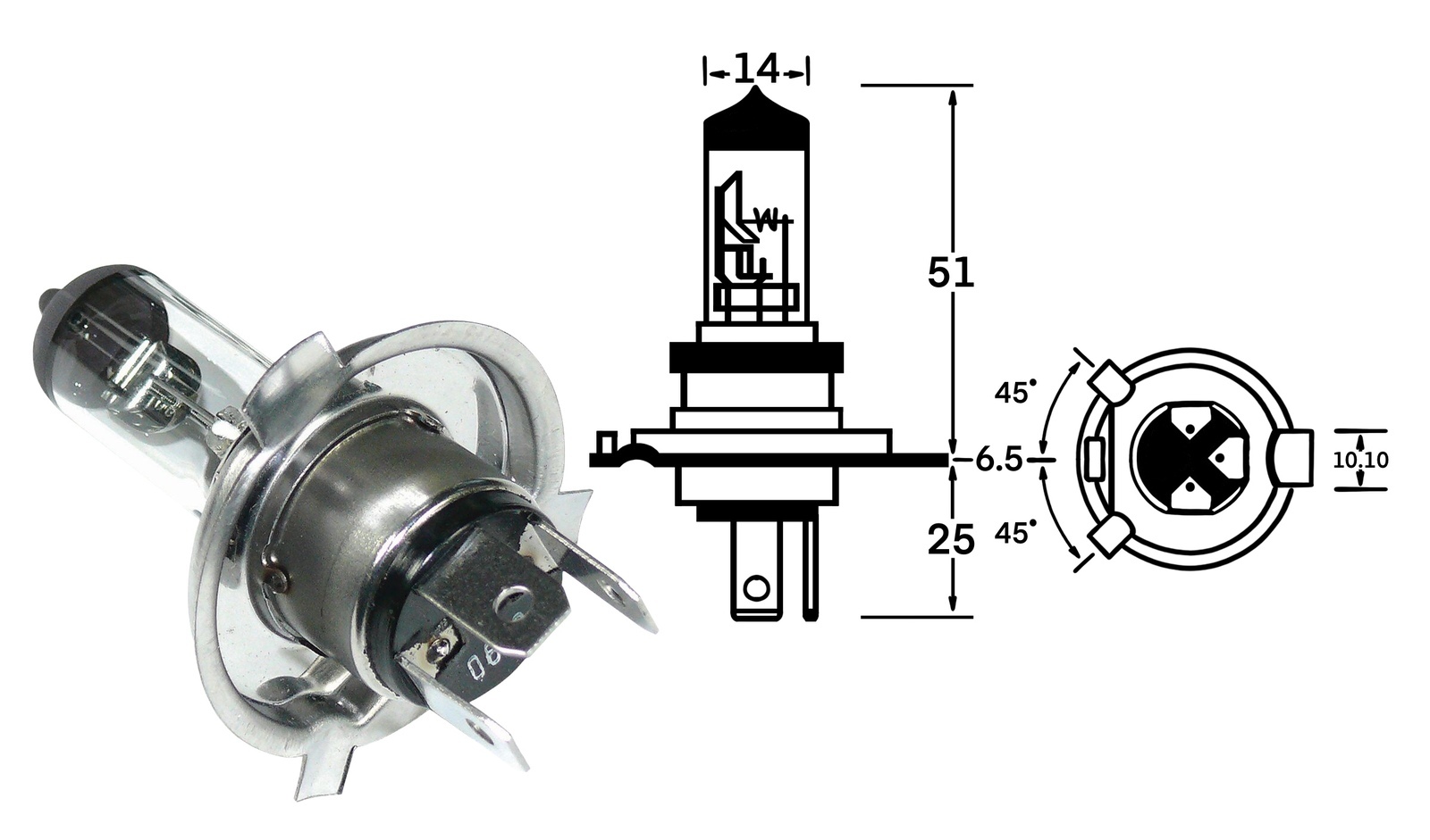 EH300 ~ HALOGEN 12V 35/35W HS1 PX43T BULB