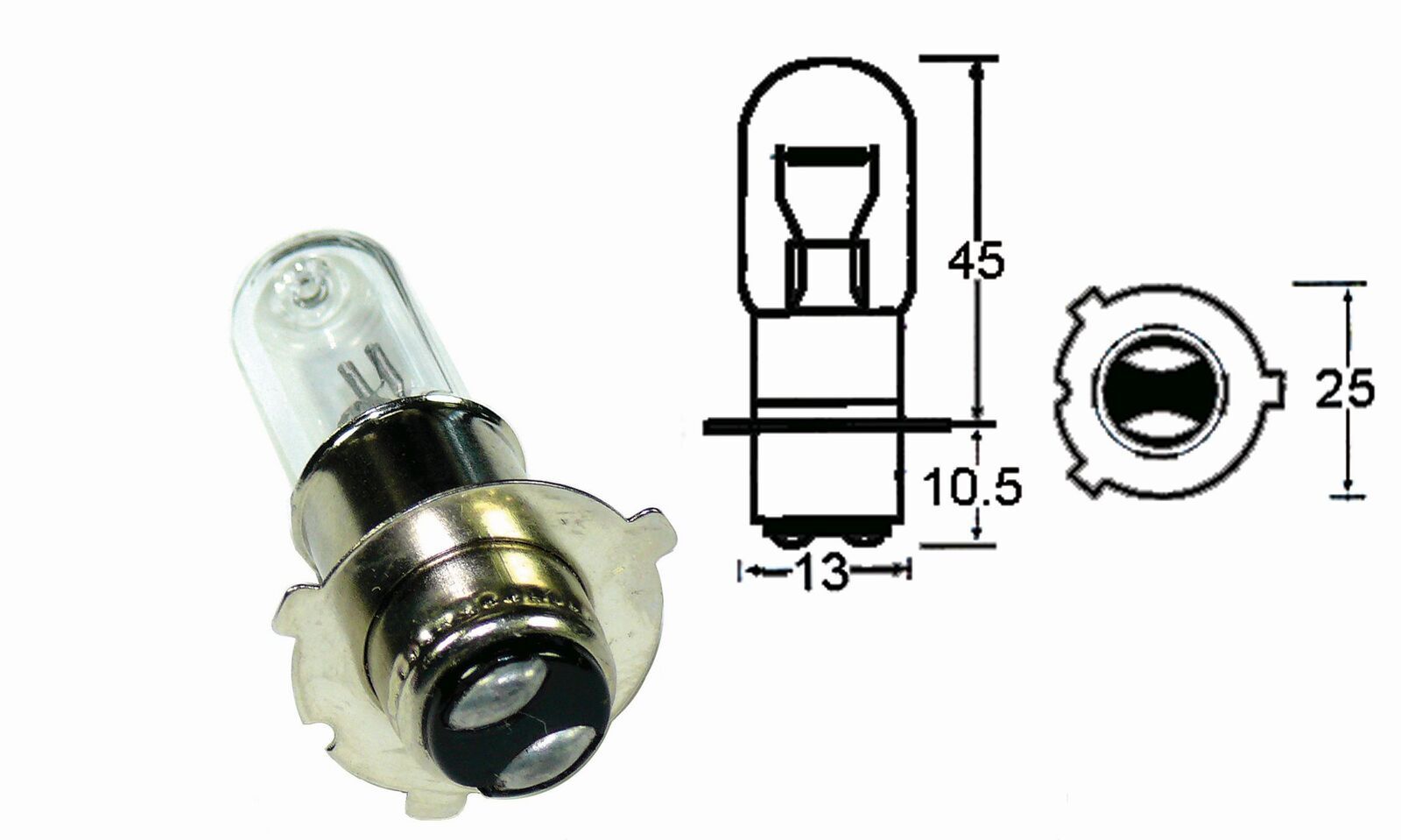 EH901 ~ HALOGEN 12V 35/35 3 PIN BULB