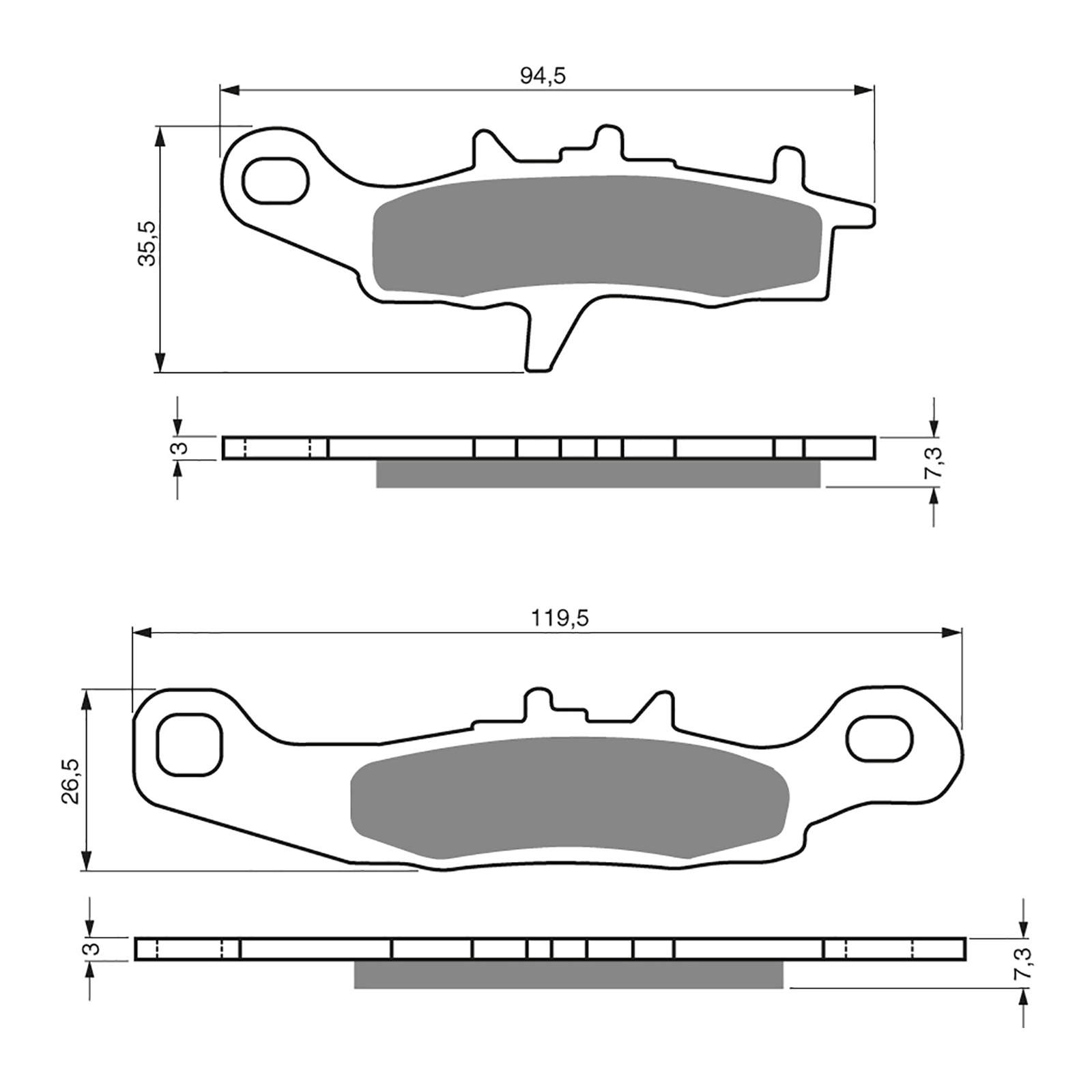 GOLDfren Brake Pads - K5 Off-Road Racing