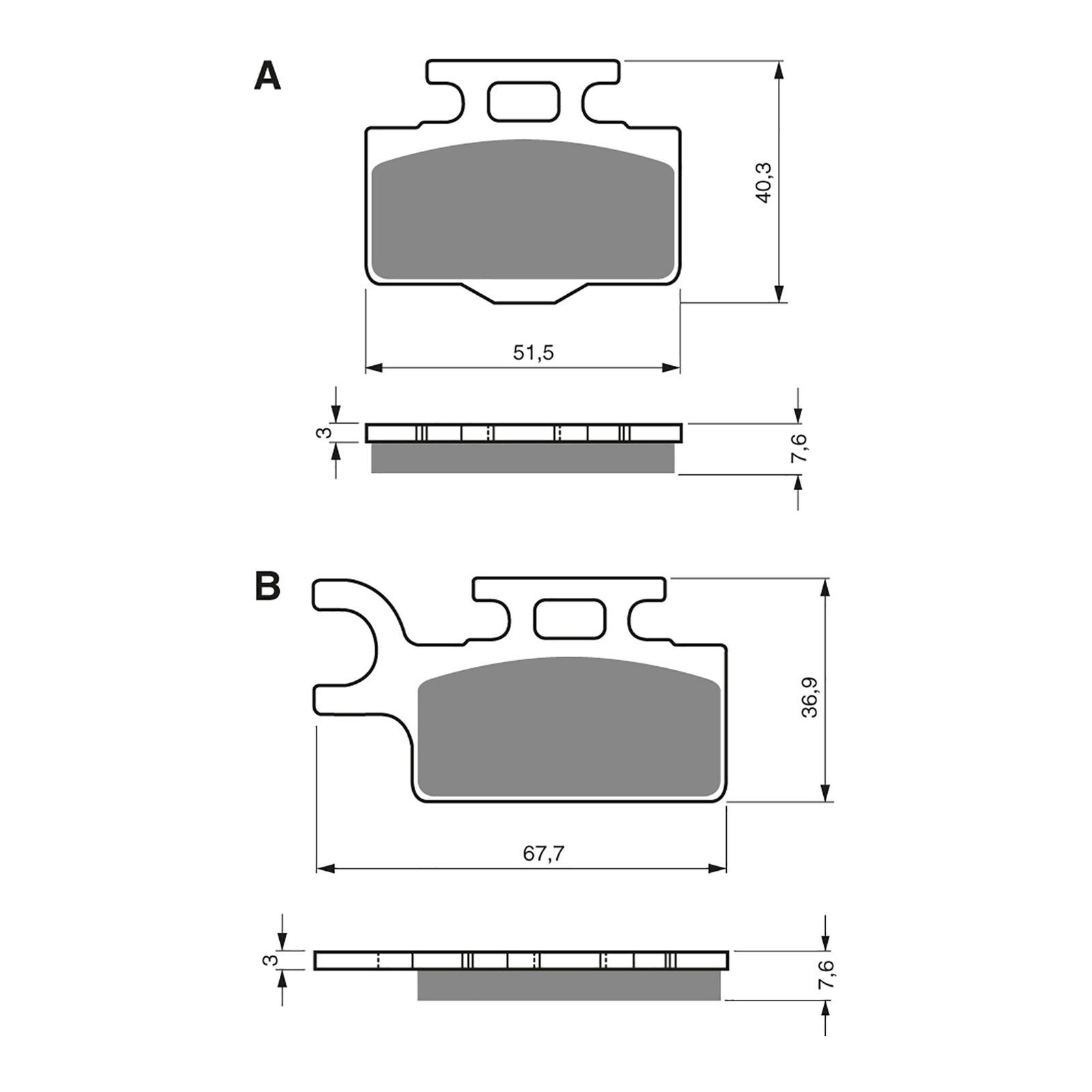 GOLDfren Brake Pads - K5 Off-Road Racing