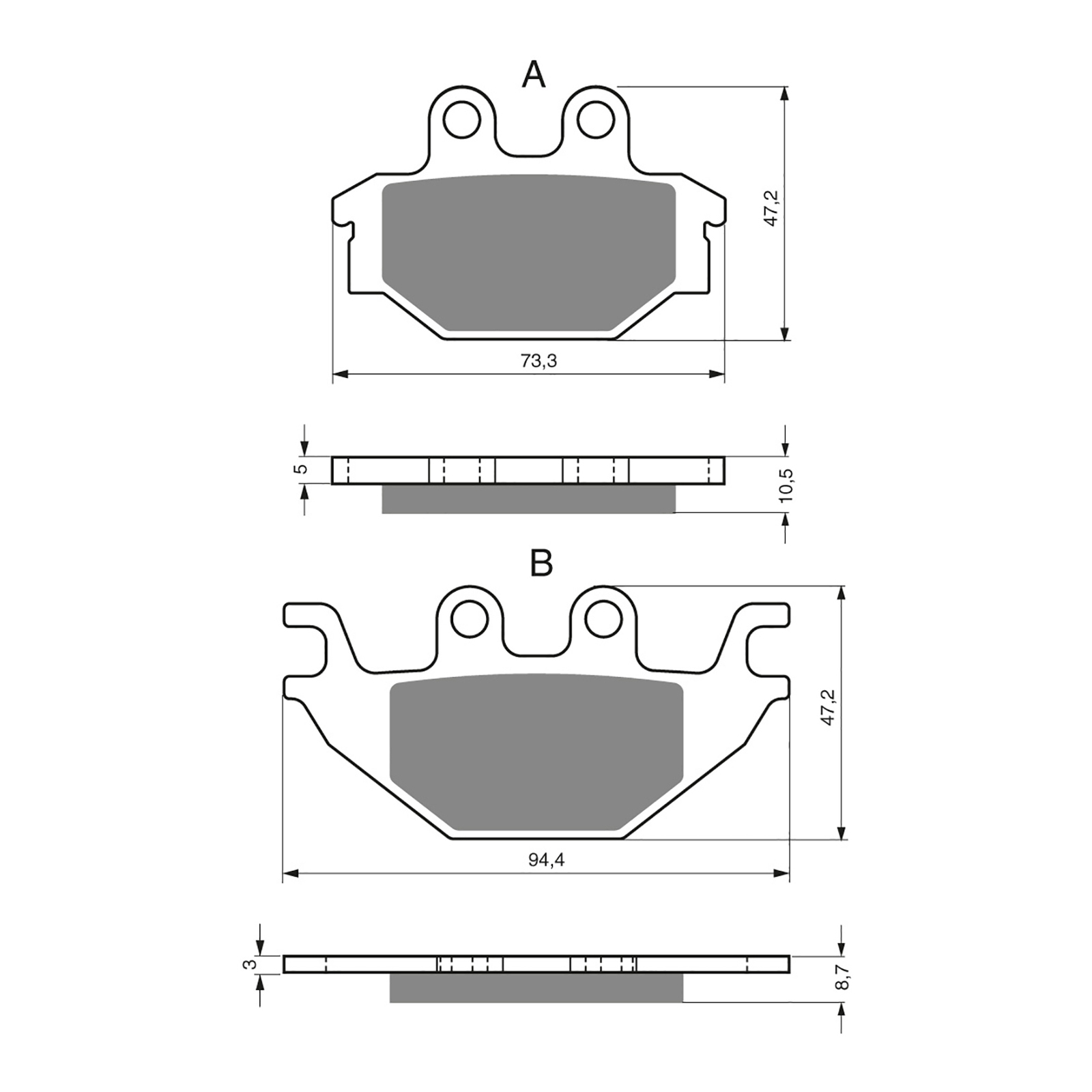 GOLDfren Brake Pads - K5 Off-Road Racing