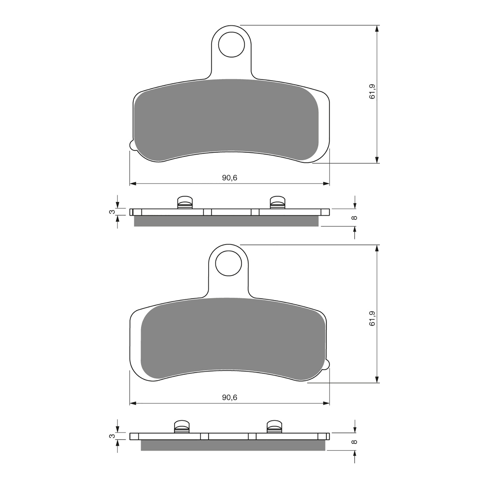 GOLDfren Brake Pads - S3 Sintered Sports