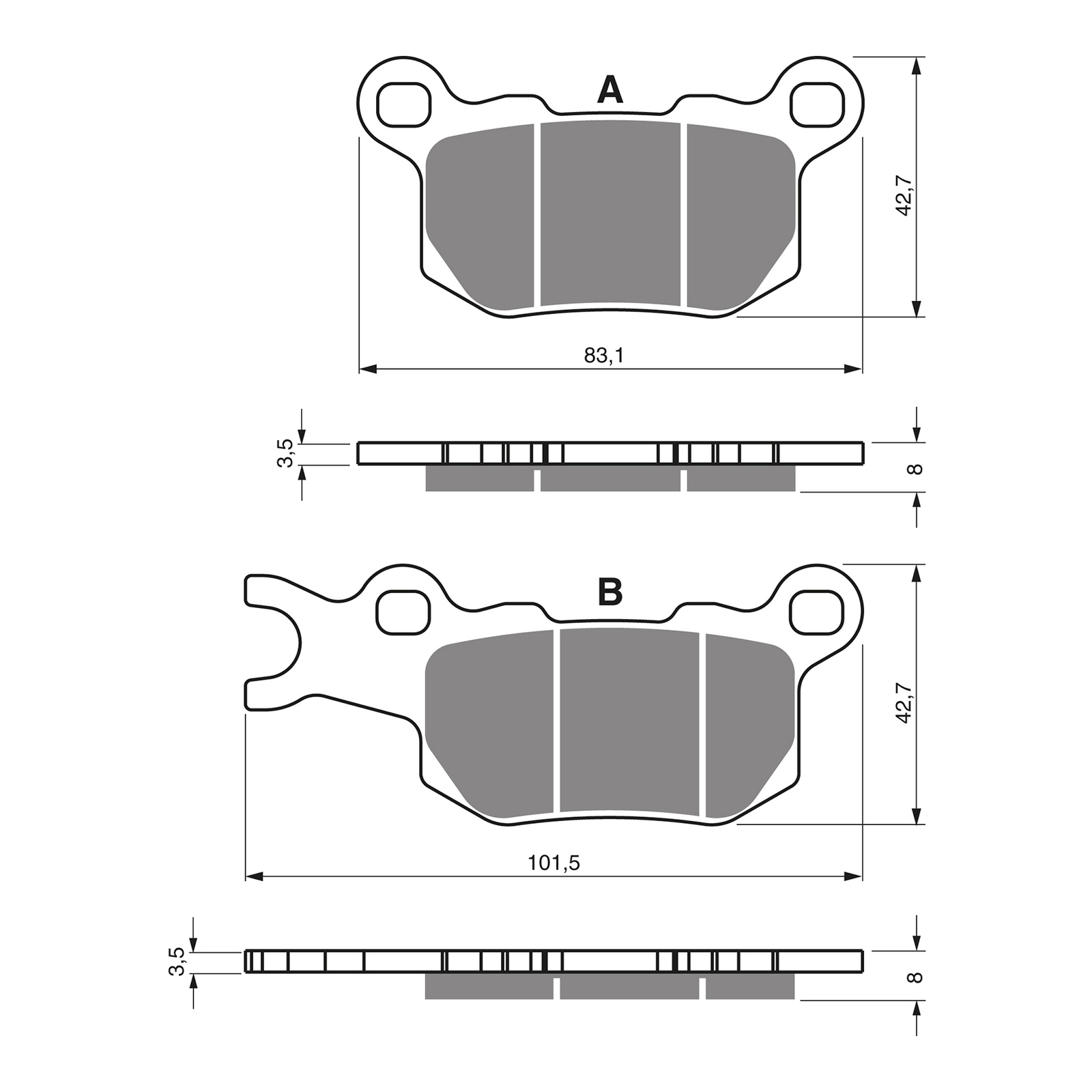 GOLDfren Brake Pads - K5 Off-Road Racing