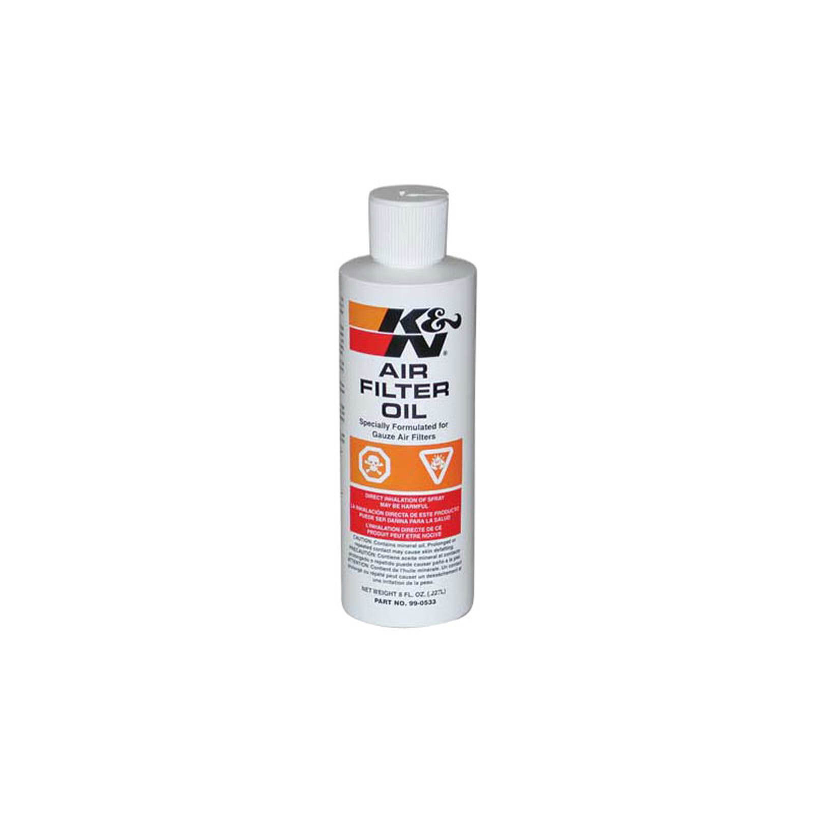 K&N FILTER OIL; 8 OZ SQUEEZE BOTTLE K99-0533