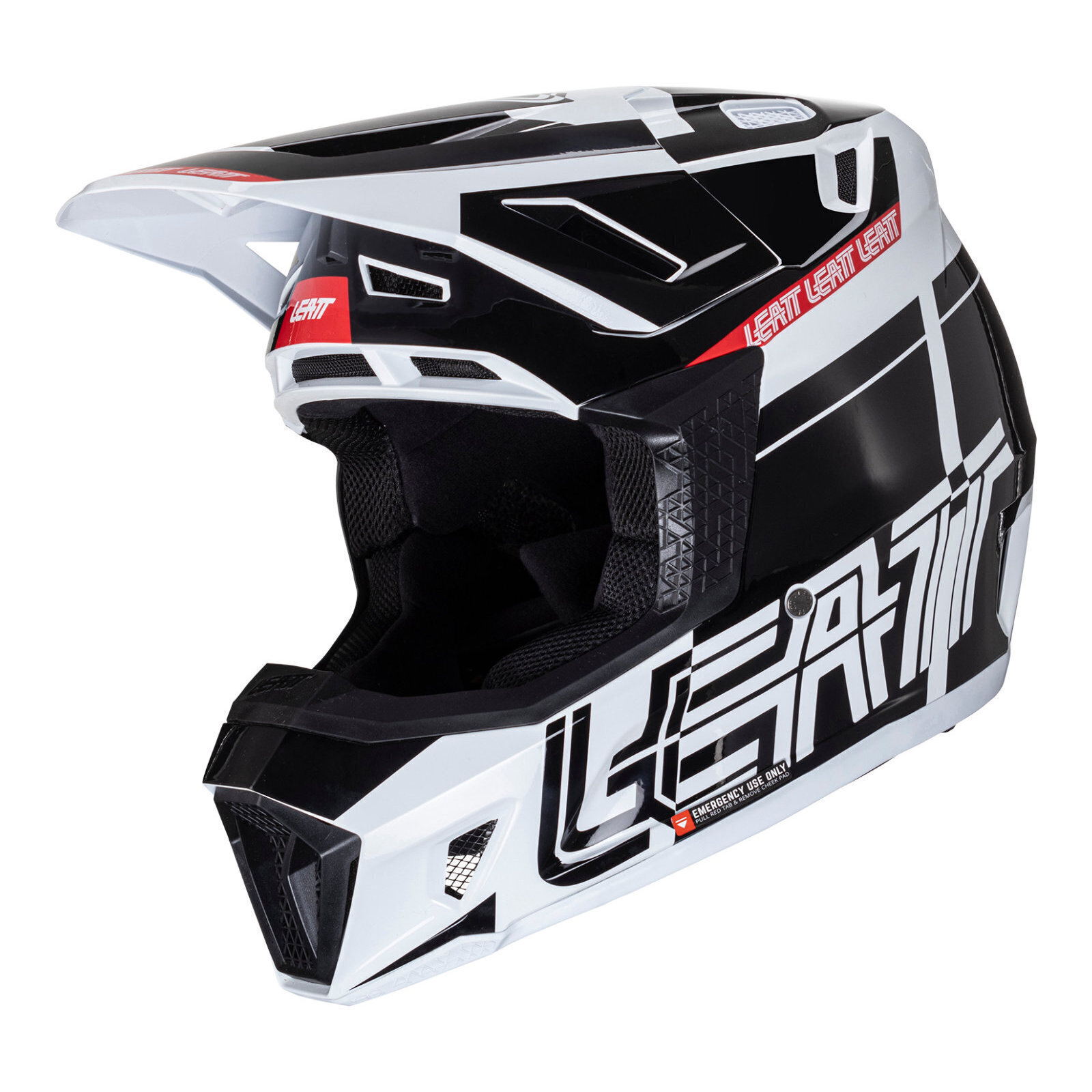 Leatt Helmet Kit Moto 7.5 V24 - Black / White (2XL)