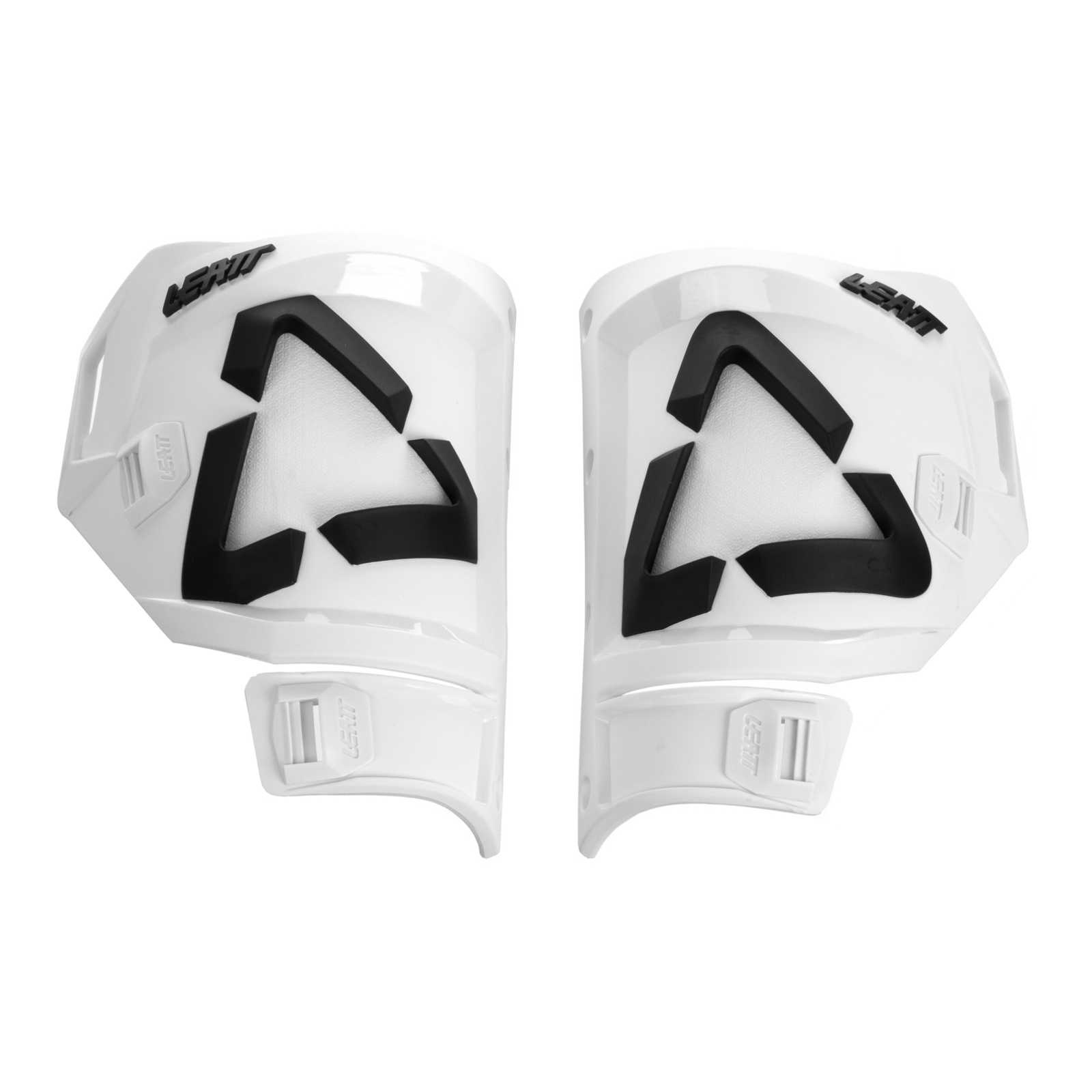 Leatt 5.5 Boot Shin Plate Kit - White / Black  Pair (US7-9)